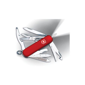 Swiss Army Knives 53976 Midnite MiniChamp Red Folding Pocket Knife with Red Handle