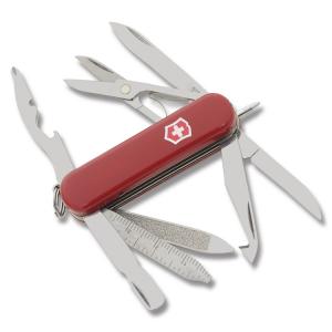 Victorinox Swiss Army Midnight Mini Champ 2.313" with Red Composition Handle and Stainless Steel Blades and Tools Model 53976