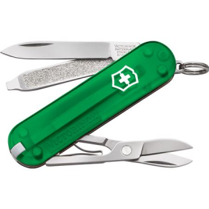 Swiss Army Knives 54214 Classic Army Folding Knife with Translucent Emerald Handle VN54214