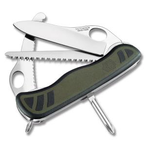 Victorinox Hunter XT 4.375" with Green Composition Handle and Stainless Steel Blades and Tools with Black Nylon Sheath Model 545278