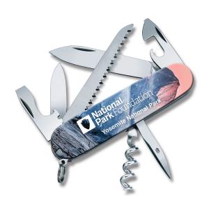 Victorinox Swiss Army Yosemite Camper 3.625" with Composition Handles and Stainless Steel Plain Edge Blades Model 55361