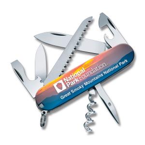 Victorinox Swiss Army Great Smoky Mountains Camper 3.625" with Composition Handles and Stainless Steel Plain Edge Blades Model 55362