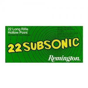 Remington 22 Subsonic .22LR 38GR HP 50Rds 047700005201