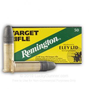 Remington Ammo Eley .22 LR Target 40gr LRN 50 Round Box RE22T 047700009308