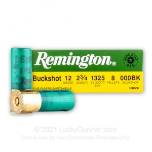 12 Gauge - 2-3/4" 000 Buck - Remington Express - 250 Rounds 12B000