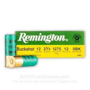 12 ga - 2-3/4" 0 Buck - Remington Express - 250 Rounds 12B0
