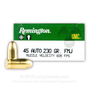 45 ACP - 230 gr MC - Remington UMC - 500 Rounds L45AP4