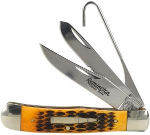 Remington Cutlery 2024 Bullet Folding Knife, Carbon Steel, Clip Point, Jig Bone Handle, R15696