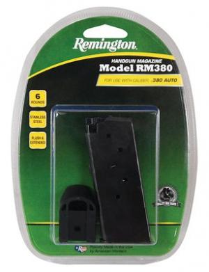 Remington RM380 w/ Finger Extension magazine Black .380 ACP 6Rds 17679