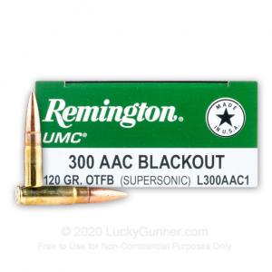 300 AAC Blackout - 120 Grain OTFB - Remington - 200 Rounds L300AAC1