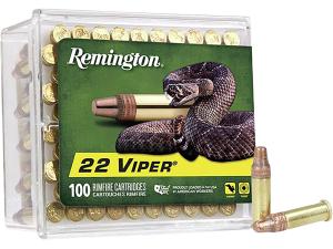 Remington Viper Hyper Velocity Ammunition 22 Long Rifle 36 Grain Plated Truncated Cone - 471513 047700481258