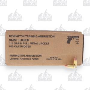 Remington Range Training Ammunition Ammo 9mm Luger 115 Grain FMJ 500 Rounds 20101