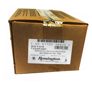 Remington 55 Grain FMJ .223 Remington Ammo, 1000 Rounds - 20103 rem20103