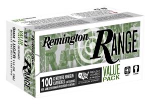 Remington Ammunition Range Ammo Brass 9mm 100-Round 115 Grain FMJ 047700490601