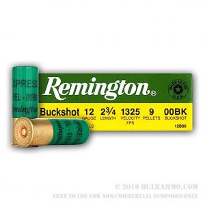 Remington Ammunition 12B00B 12 00 BUCK 100rds 12B00B