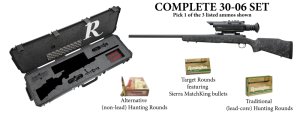Remington 700 Long Range Rifle w/Scope Set 84169, 30-06 Springfield, 26", Black Synthetic Stock, Blued Finish, 4 Rd 047700841694
