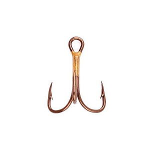 Eagle Claw 2X Strong Curved Point Treble Hook - Bronze 10 374A-10