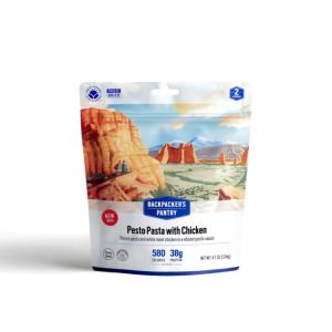 Backpacker's Pantry Pesto Pasta w/ Chicken Dehydrated Food, 580 Cal, 38g Protein, Natural, 4.7 oz, 102412 048143024125