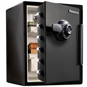SentrySafe SFW205CWB Fireproof Waterproof Safe with Dial Combination, 2.05 Cubic Feet, Black SFW205CWB