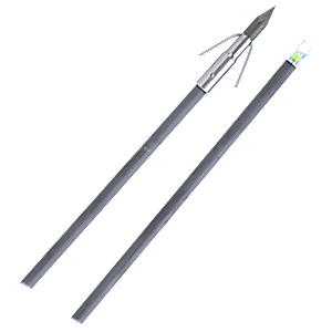 Muzzy Bowfishing Lighted Carbon Fish Arrow with Carp Point 1320-C