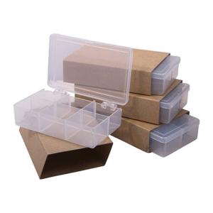 Compartment Boxes - Storage Bin, 6 Compartment, 4-1/2''''x2-3/4''''x1-1/4'''', 4 Pk 