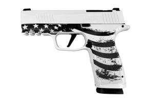 Sig Sauer P365-XMACRO 9mm Optic Ready Pistol with 250th Anniversary Edition White Distressed Flag Finish 