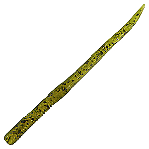 STRIKE KING CO Strike King Super Finesse Worms - Green Pumpkin Red Flake FIN7-109