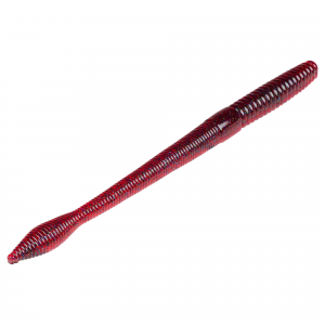 Strike King Lures BW8-264 Bull Worm Soft Plastic Lure 8" Body Length, Plum Apple, Per 6 BW8-264