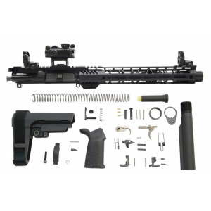 PSA 10.5" Carbine-Length 5.56 NATO 1/7 Phosphate 12" M-Lok MOE EPT SBA3 Pistol Kit with MBUS Sight Set & Romeo MSR 51655105200