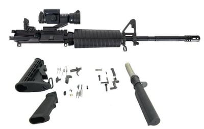 PSA 16" M4 Carbine Length 5.56 NATO 1:7 Nitride Freedom Rifle Kit with Vortex Strikefire II Optic & Rear Mbus  