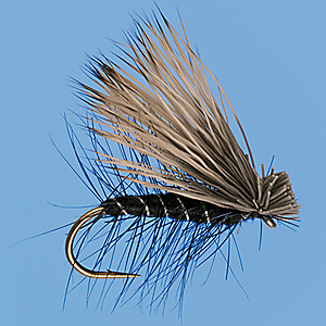 Umpqua Elk Hair Caddis Flies - Per 3 - Black 052857260311