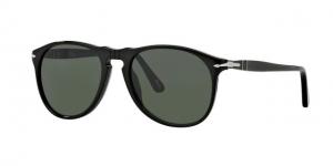 Persol PO9649S Sunglasses 95/31-55 - Black Frame, Crystal Green Lenses
