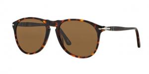 Persol PO9649S Sunglasses 24/57-52 - Havana Frame, Crystal Brown Polarized Lenses