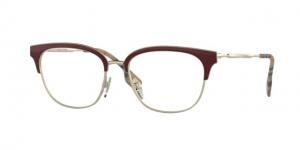 Burberry BE1334 Eyeglass Frames 1292-52 - Light Gold/Bordeaux