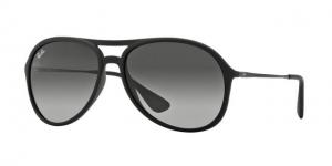 Ray-Ban ALEX RB4201 Sunglasses 622/8G-59 - Rubber Black Frame, Grey Gradient Lenses