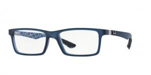 Ray-Ban RX8901 Progressive Prescription Eyeglasses 5262-55 - Demi Gloss Blue Frame