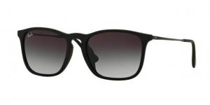 Ray-Ban CHRIS F RB4187F Sunglasses 622/8G-54 - Nero Gommato Frame, Grey Gradient Lenses