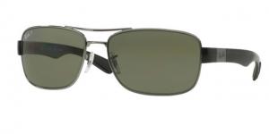Ray-Ban RB3522 Sunglasses 004/9A-61 - Gunmetal Frame, Polar Green Lenses