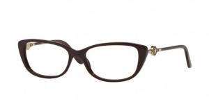 Versace VE3206 Single Vision Prescription Eyeglasses 5105-54 - Bordeaux Frame