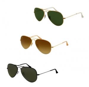 Ray-Ban Aviator Large Metal Sunglasses RB3025 167/2K-58 - Demiglos Brushed Bronze Frame, Red Mirror Lenses