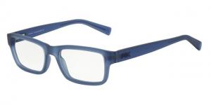 Armani Exchange AX3023 Progressive Prescription Eyeglasses 8165-53 - Matte Blue Transparent Frame