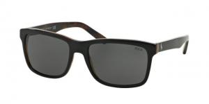 Polo PH4098 Sunglasses 526087-57 - Top Black On Jerry Tortoise Frame, Gray Lenses