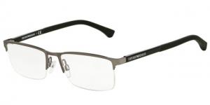 Armani EA1041 Single Vision Prescription Eyeglasses 3130-55 - Gunmetal Rubber Frame