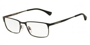 Armani EA1042 Progressive Prescription Eyeglasses 3127-55 - Matte Black/black/brown Frame