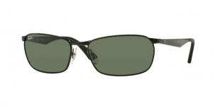 Ray-Ban RB3534 Sunglasses 002-62 - Black Frame, Green Lenses