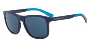 Armani Exchange AX4049SF Sunglasses 818380-57 - Matte Blue Frame, Blue Lenses