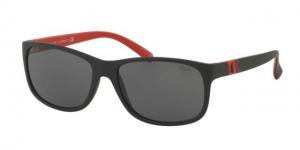 Polo PH4109 Sunglasses 524787-59 - Matte Black Frame, Grey Lenses