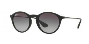 Ray-Ban RB4243 Sunglasses 622/8G-49 - Rubber Black Frame, Grey Gradient Dark Grey Lenses