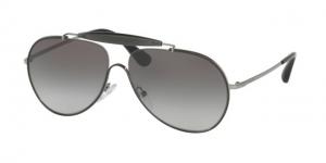 Prada PR56SS Sunglasses 7AX5O0-59 - Topaz Black / Gunmetal Frame, Grey Gradient Lenses