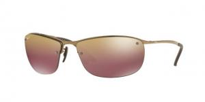 Ray-Ban RB3542 Sunglasses 197/6B-63 - Shiny Brown Frame, Brown Mirror Gold Polar Lenses